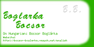 boglarka bocsor business card